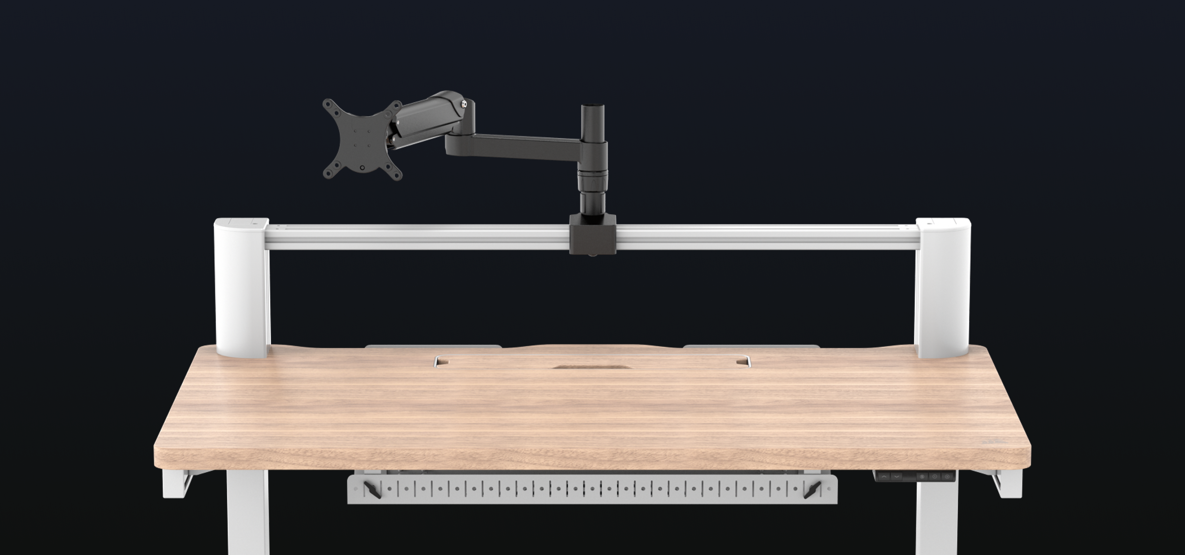 Platform:4 Elevate Desk - Wood, Light Pine Stain